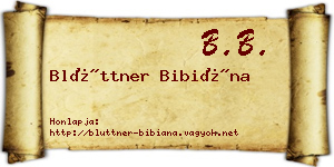 Blüttner Bibiána névjegykártya